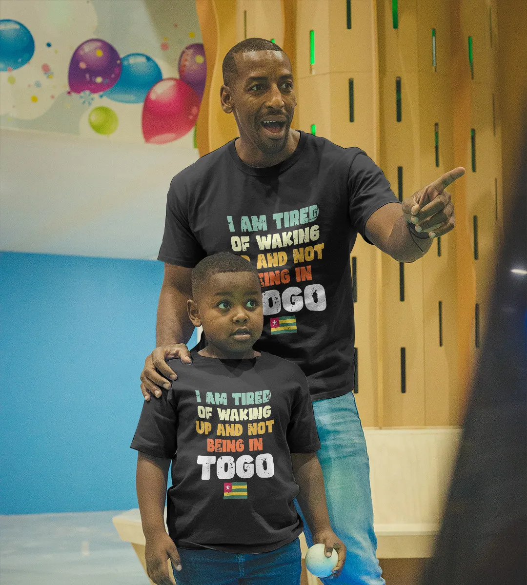 1sttheworld T-Shirt - I Am Tired Of Waking Up And Not Being In Togo T-Shirt Black A35