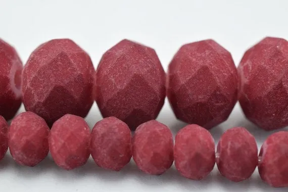 2 Strands Matte Glass Beads Donut Rondelle Faceted Jewelry Decoration Chandelier 3x4mm and 6x8mm. 2 Sizes Group 60 PCs ea Item#789222042943