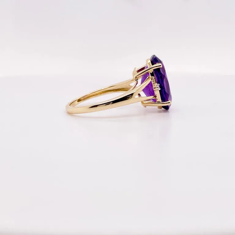 5 Carat Oval Amethyst Ring