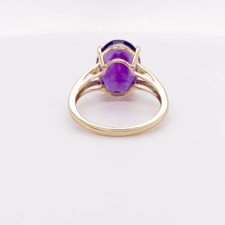 5 Carat Oval Amethyst Ring