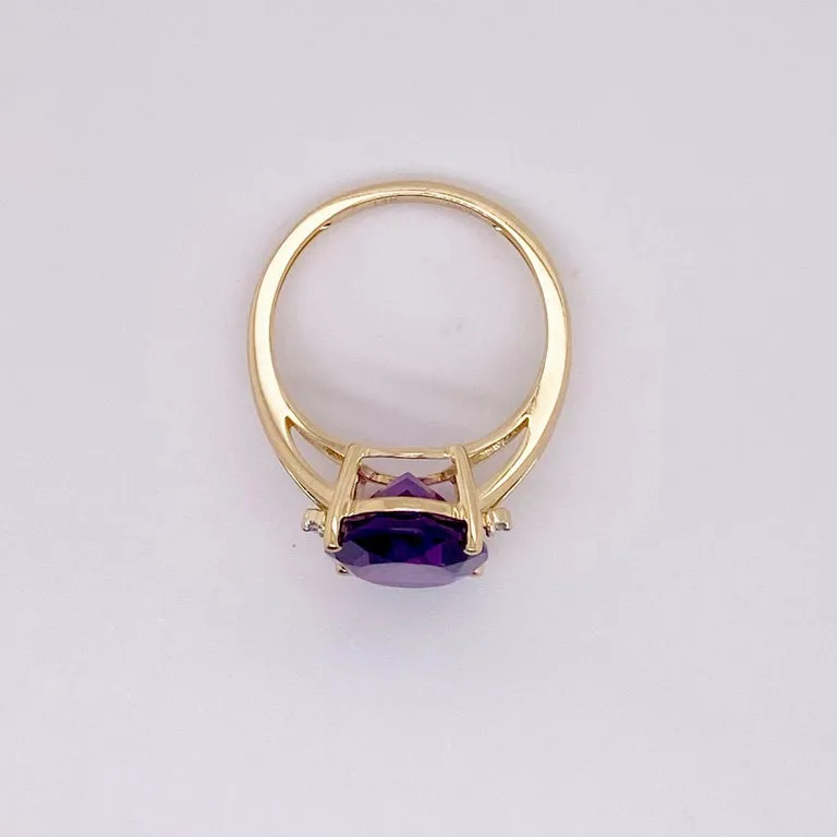 5 Carat Oval Amethyst Ring