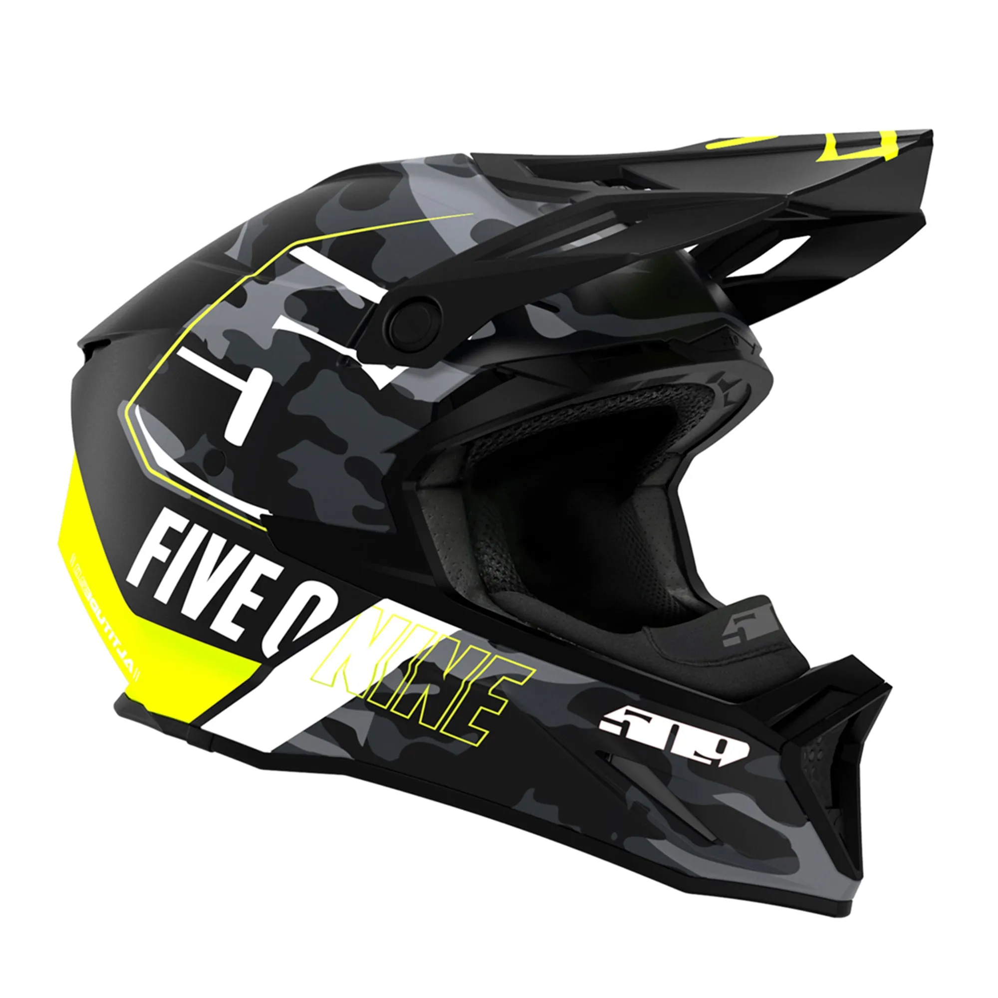 509  Altitude 2.0 Snowmobile Helmet DOT ECE Fidlock Strap Open Face Black Camo