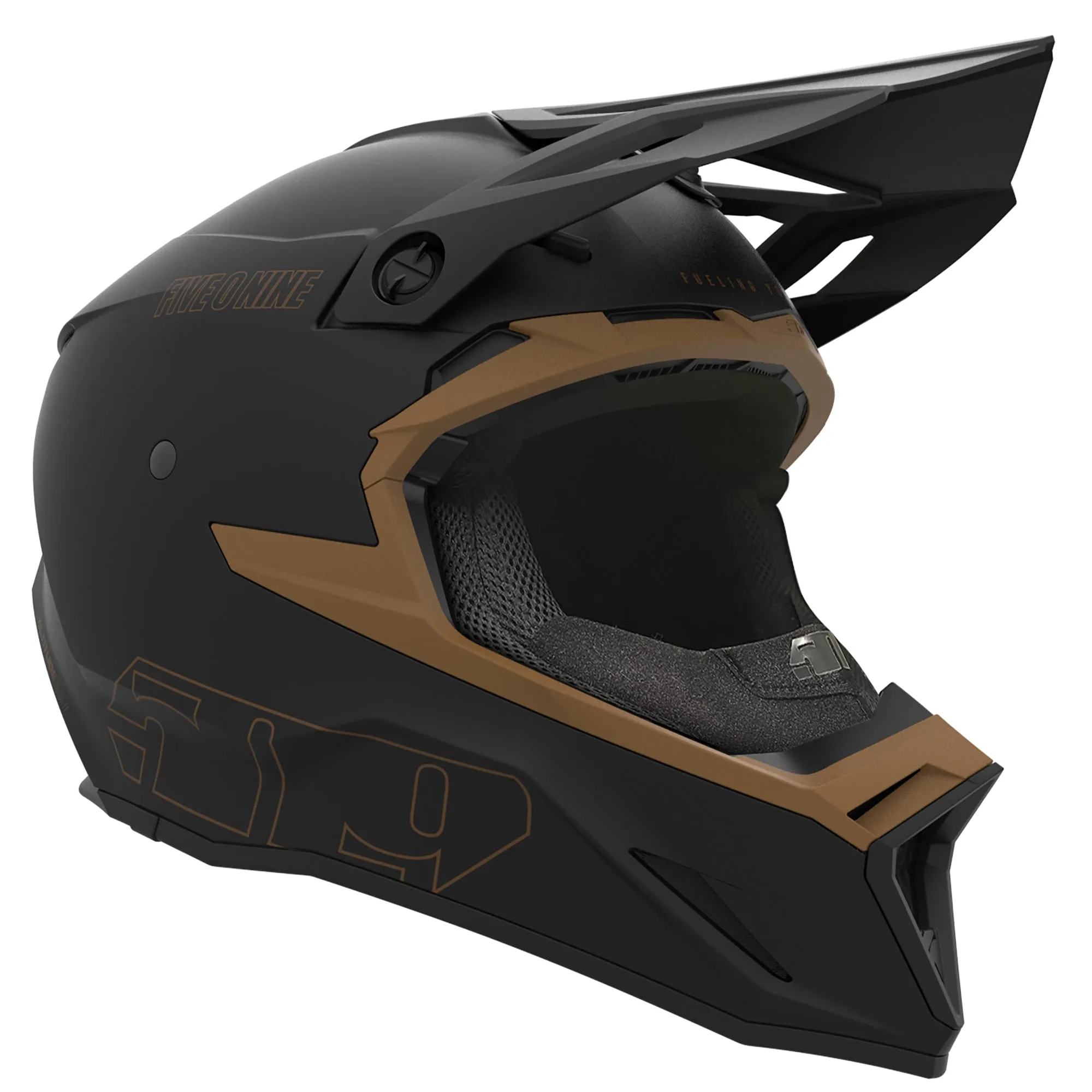 509  Altitude 2.0 Snowmobile Helmet Fidlock Strap Lightweight Open Face Black Gum