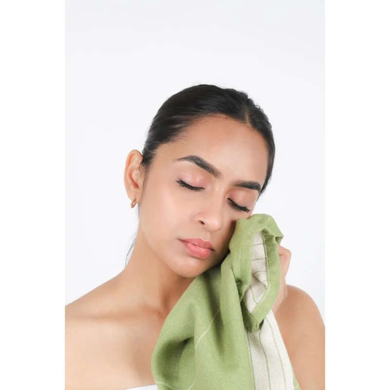 Aloevera Double Cloth Face Towels  | Set of 4 | 18x18 inches