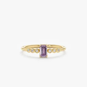 Amethyst and Diamond Engagement Ring, Cher