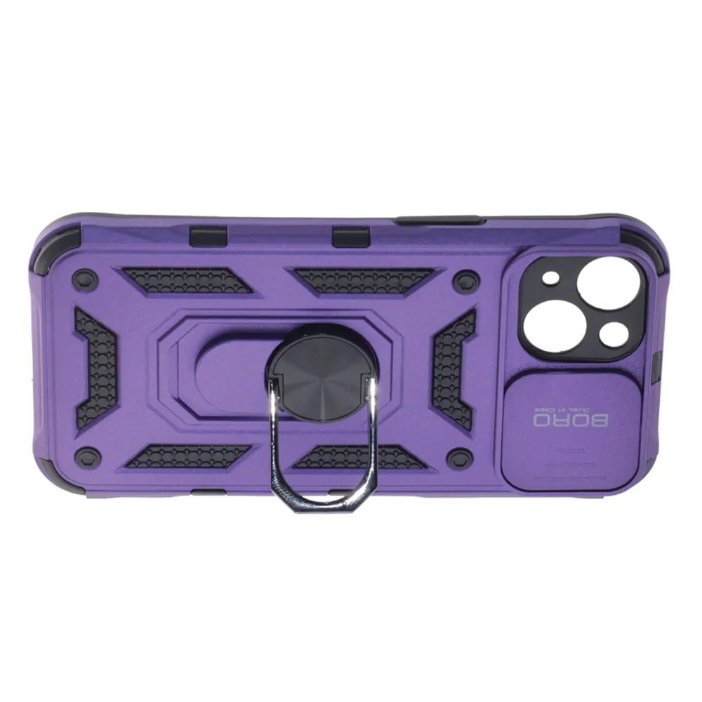 Apple iPhone 13 Case, Ring Armor Case with Lens Cover, Color Purple