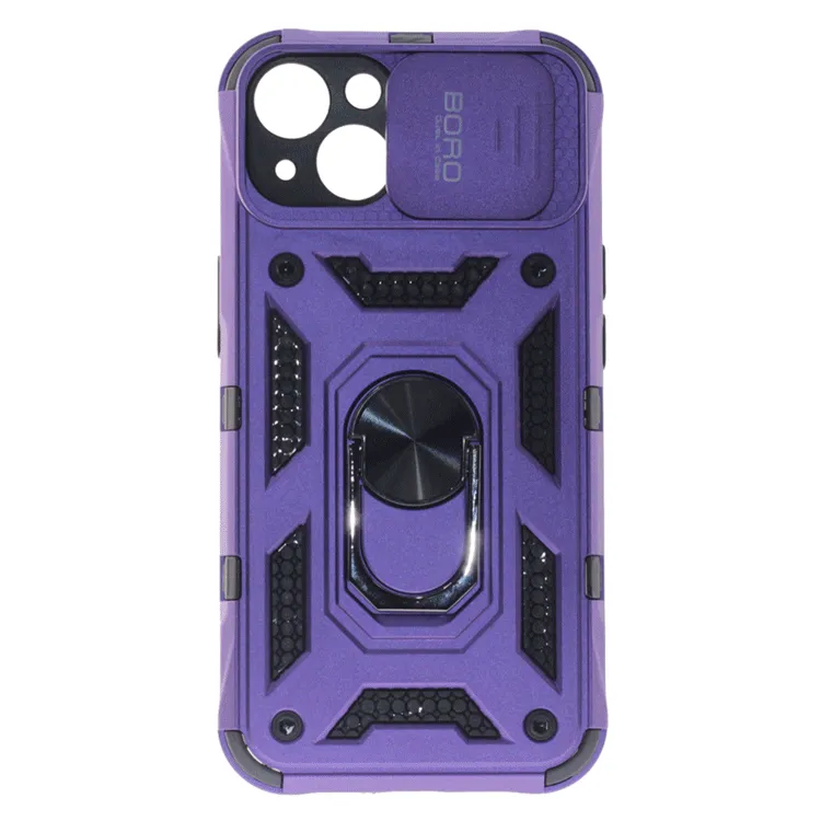 Apple iPhone 13 Case, Ring Armor Case with Lens Cover, Color Purple