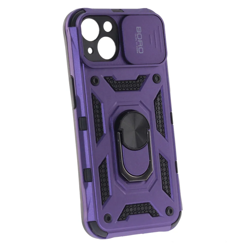 Apple iPhone 13 Case, Ring Armor Case with Lens Cover, Color Purple