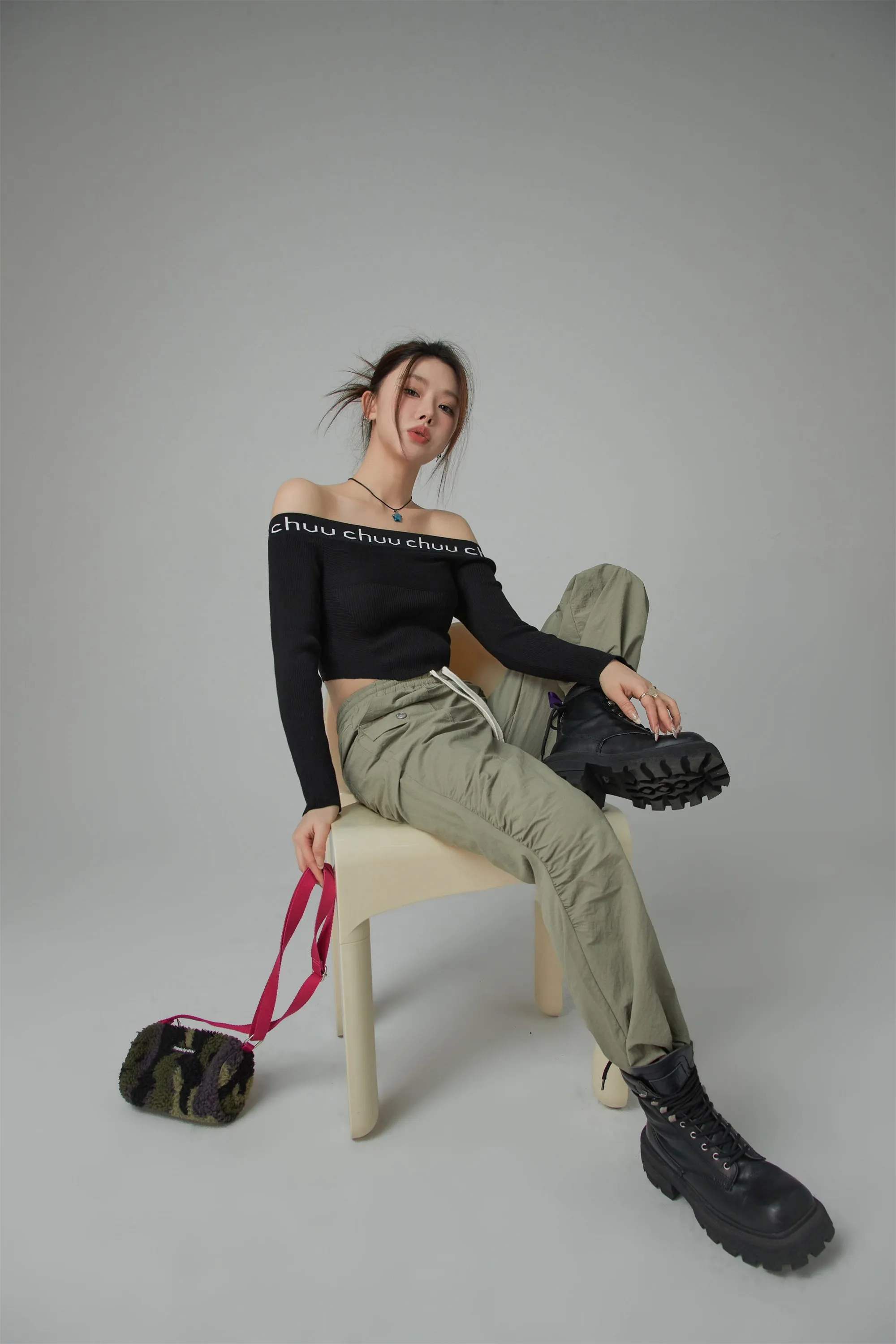 Banding Front Pocket Pants