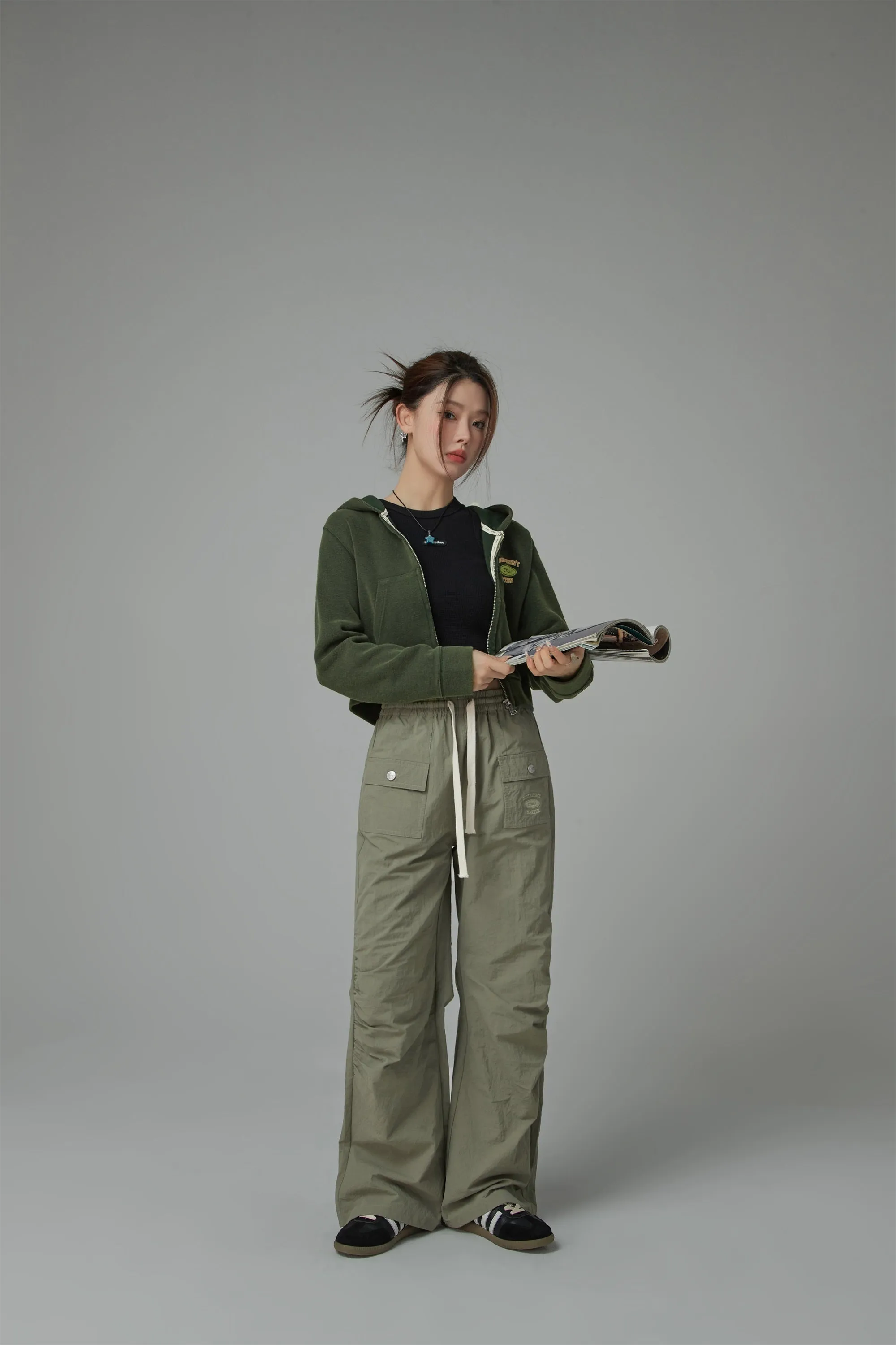 Banding Front Pocket Pants