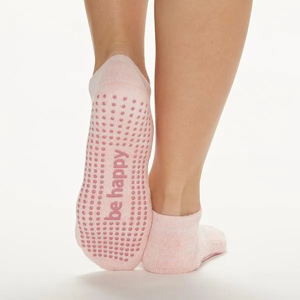 Be Happy - Marbled Apricot Grip Socks (Barre / Pilates)