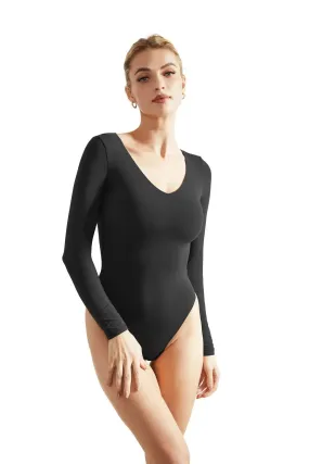 Buttery Soft V Neck Bodysuit - Long Sleeve