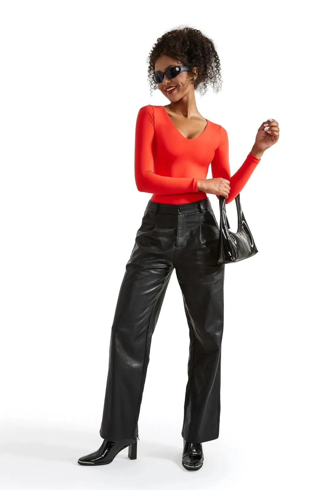 Buttery Soft V Neck Bodysuit - Long Sleeve