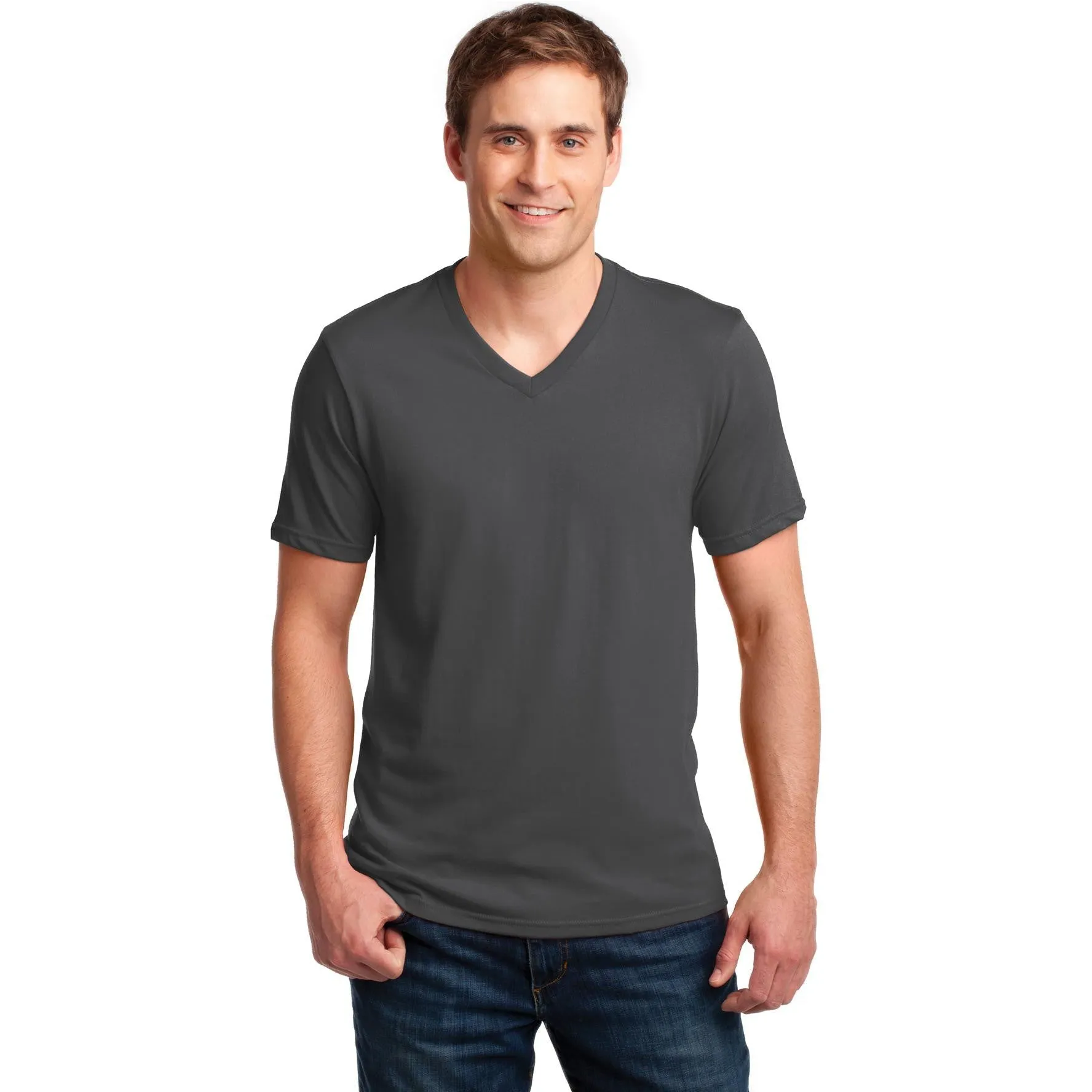 CLOSEOUT - Anvil 100% Combed Ring Spun Cotton V-Neck T-Shirt