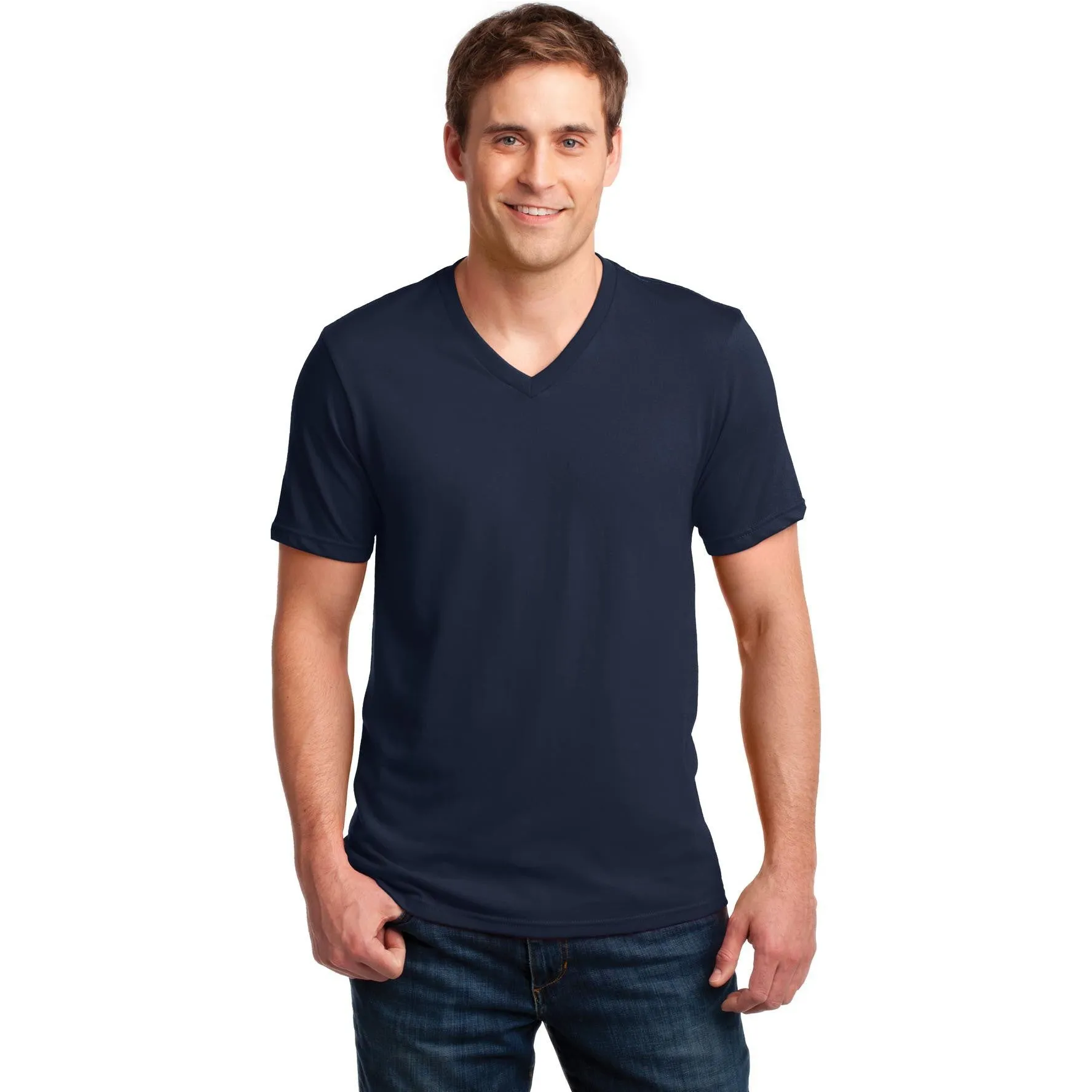CLOSEOUT - Anvil 100% Combed Ring Spun Cotton V-Neck T-Shirt