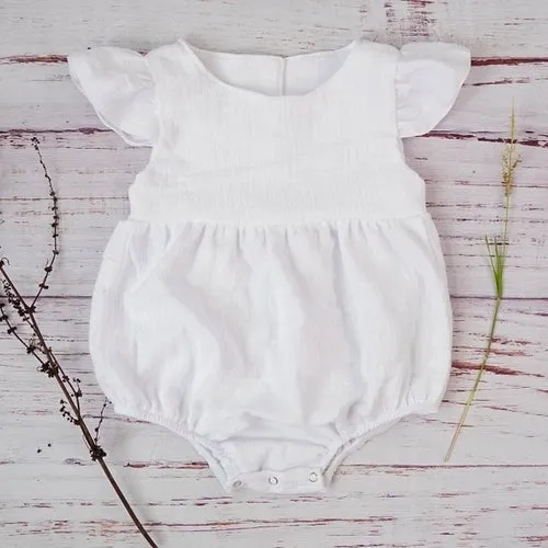 Cotton Newborn Onesie and Bonnet Set
