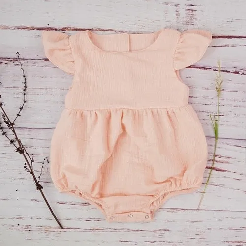 Cotton Newborn Onesie and Bonnet Set