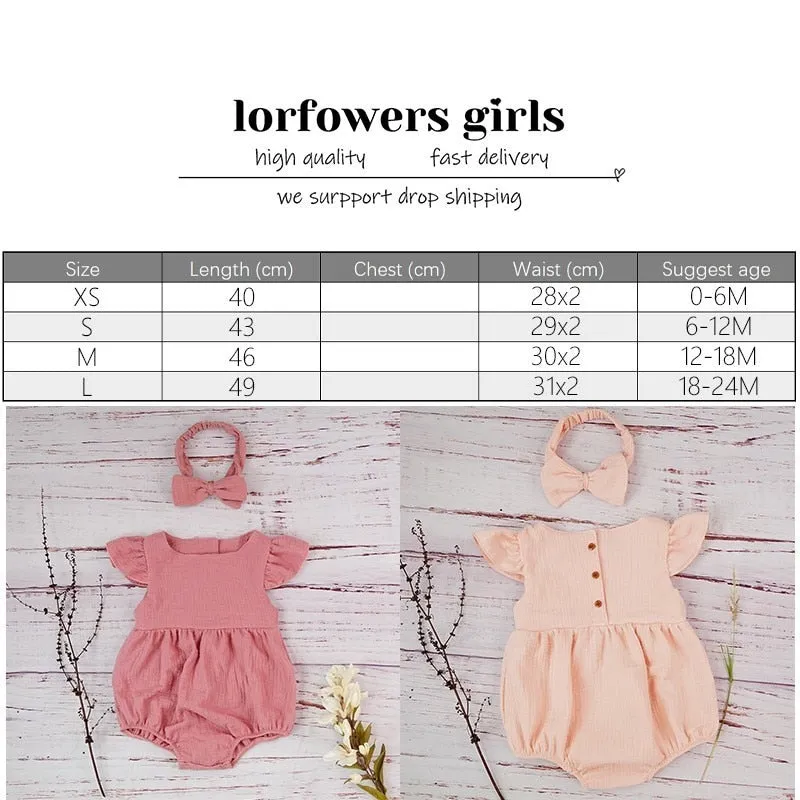 Cotton Newborn Onesie and Bonnet Set