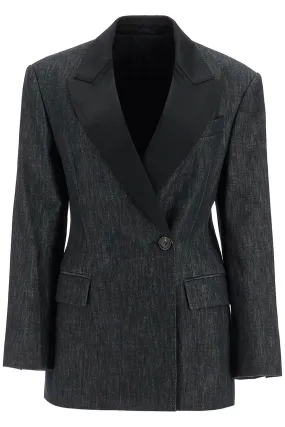 DENIM EFFECT TWILL BLAZER