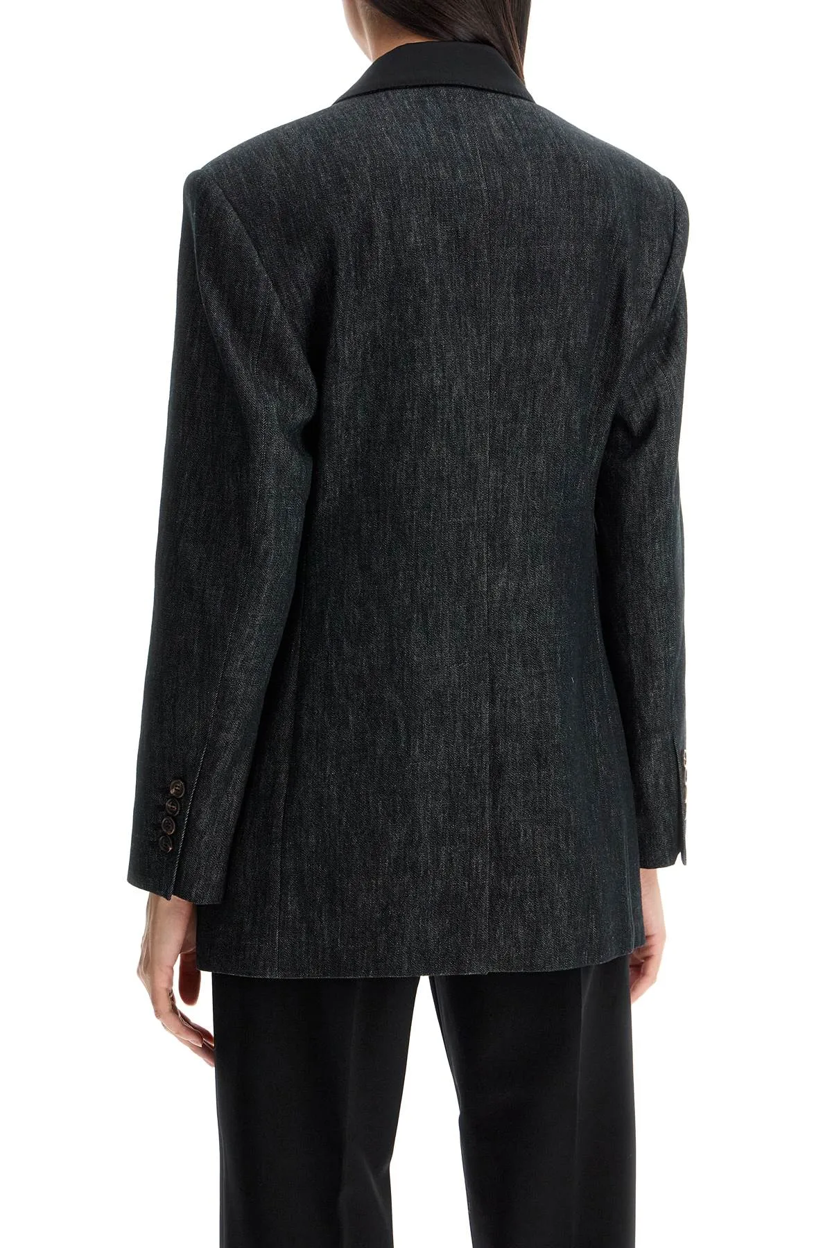 DENIM EFFECT TWILL BLAZER