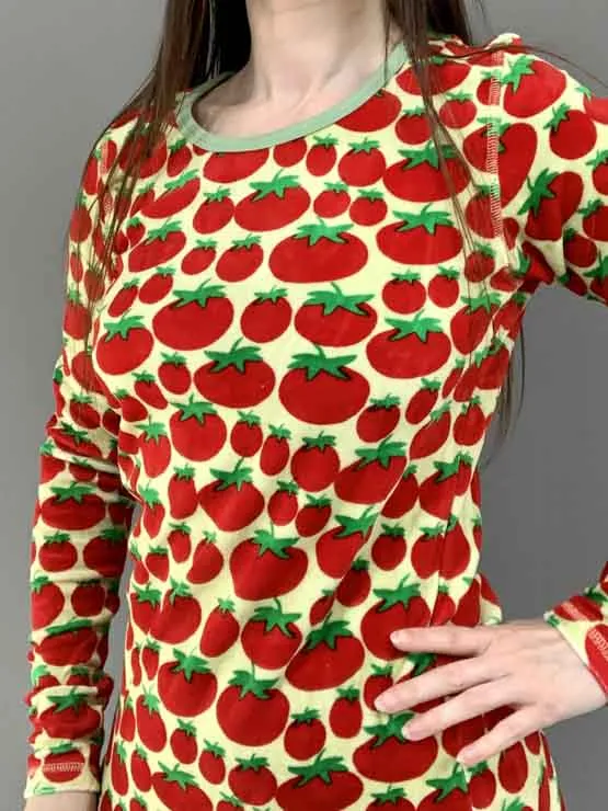 DUNS Long Sleeved T-shirt Adult - Velour Tomatoes