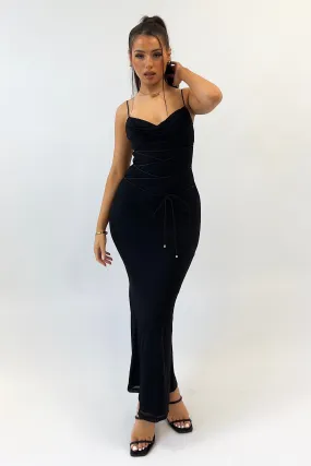 Evangeline Maxi Dress - Black