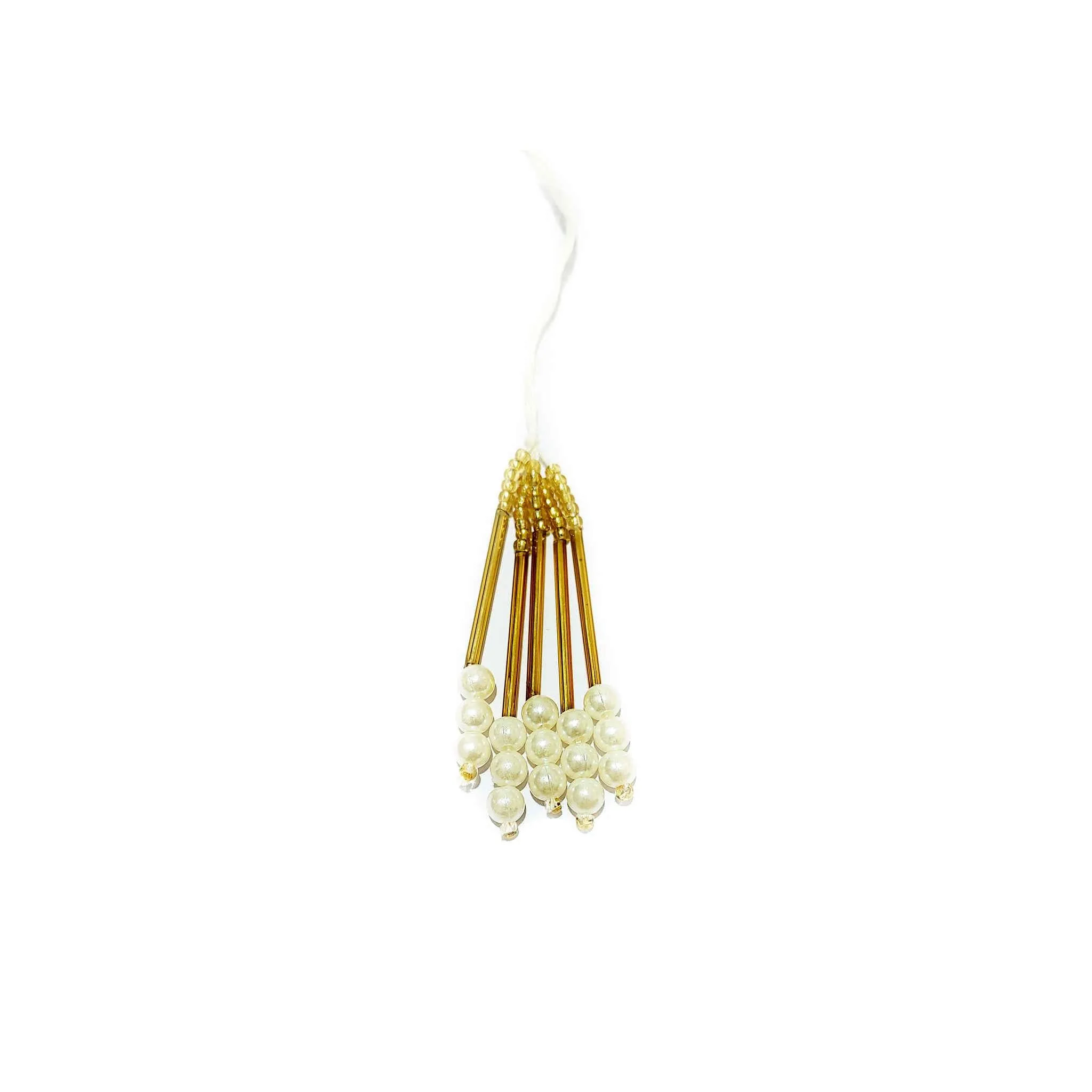 Handmade Beaded Tube-light Thread Craft, Jewelry Fringe Tassel with Cheed - Design 851