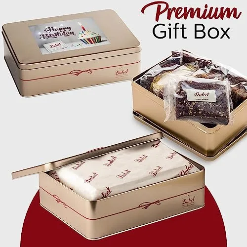 Happy Birthday Party Gift Package in Tin with Balloons, Candles -Birthday Cake Great Gift for Men, Women, Him, Her, Mom, Dad, Friends & Family