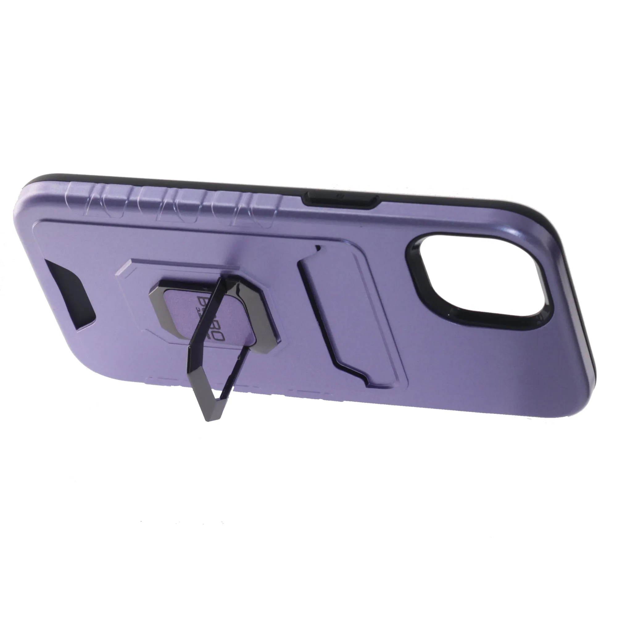 iPhone 11 Pro Max Case, (BORO) Magnetic Ring Armor Case with Card Holder, Color Purple