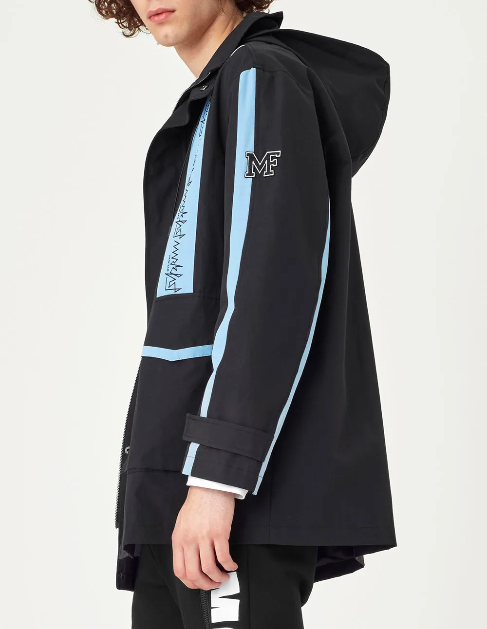 MARK FAST MEN COLOR BLOCK HOODED COAT