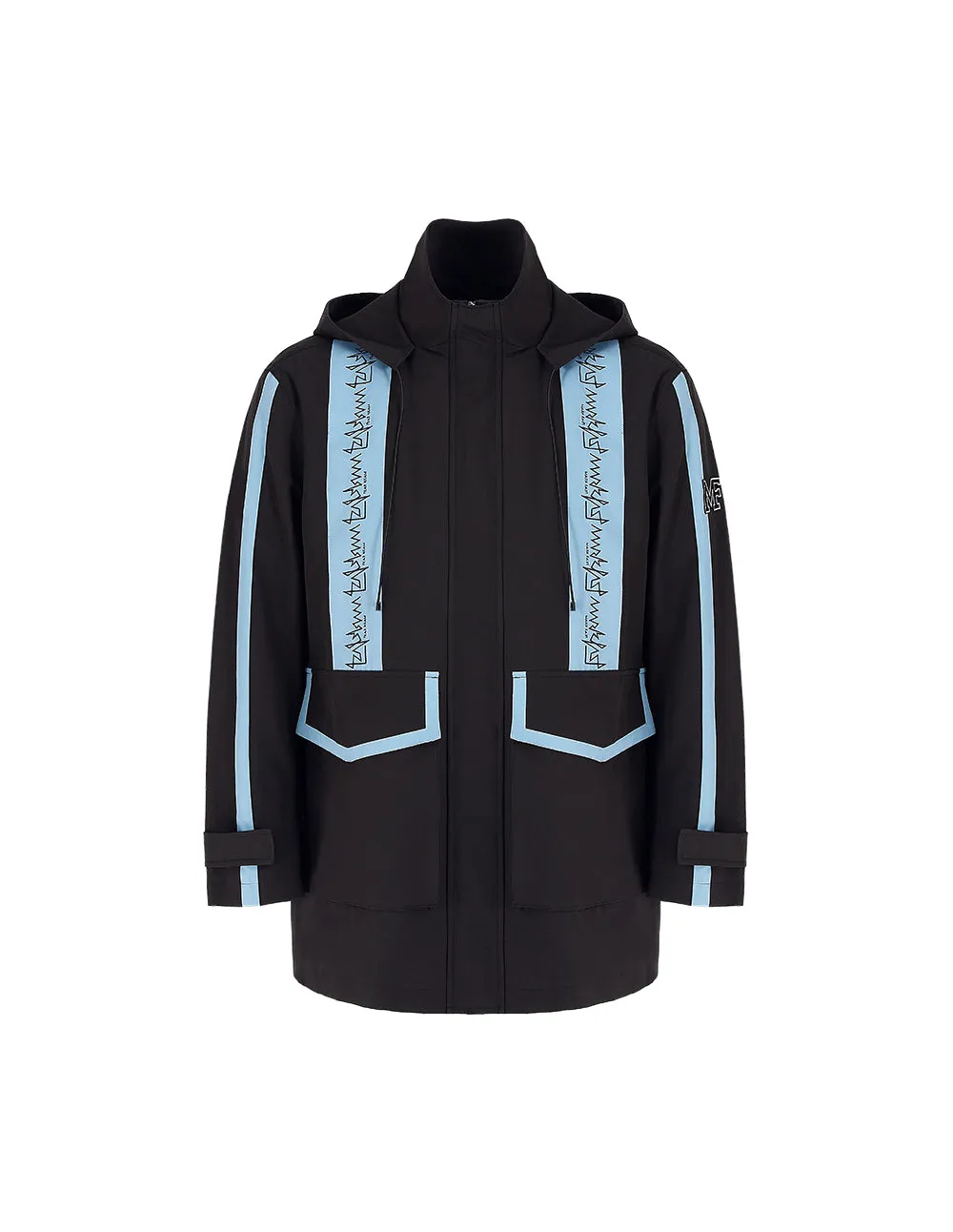 MARK FAST MEN COLOR BLOCK HOODED COAT