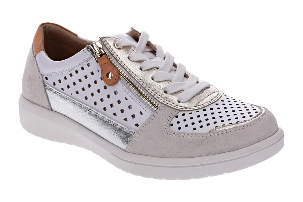 Mia Vita Baxley White/Apricot Womens