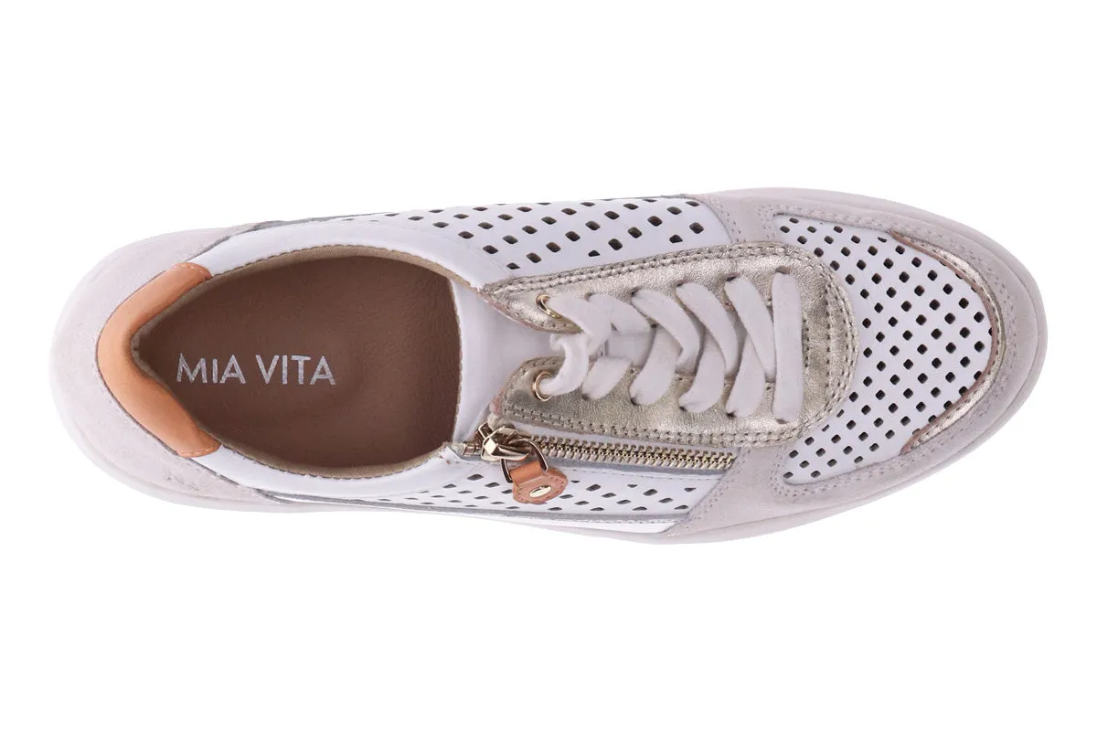 Mia Vita Baxley White/Apricot Womens