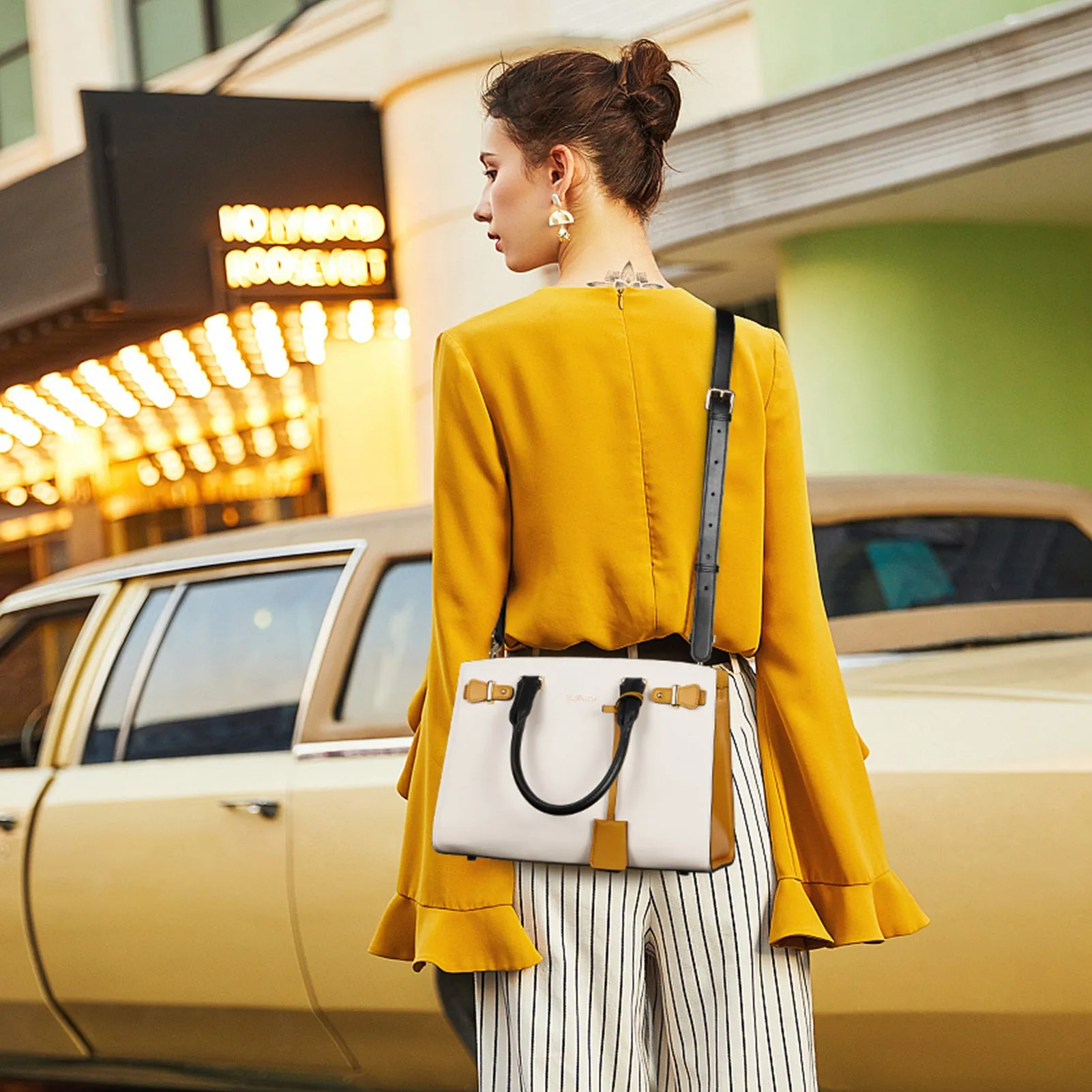 Nevin Elegant Medium Leather Crossbody Bag
