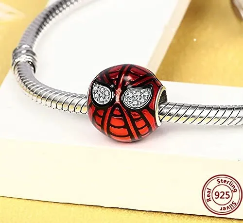 Red Spiderman Spider Man Bead Charm