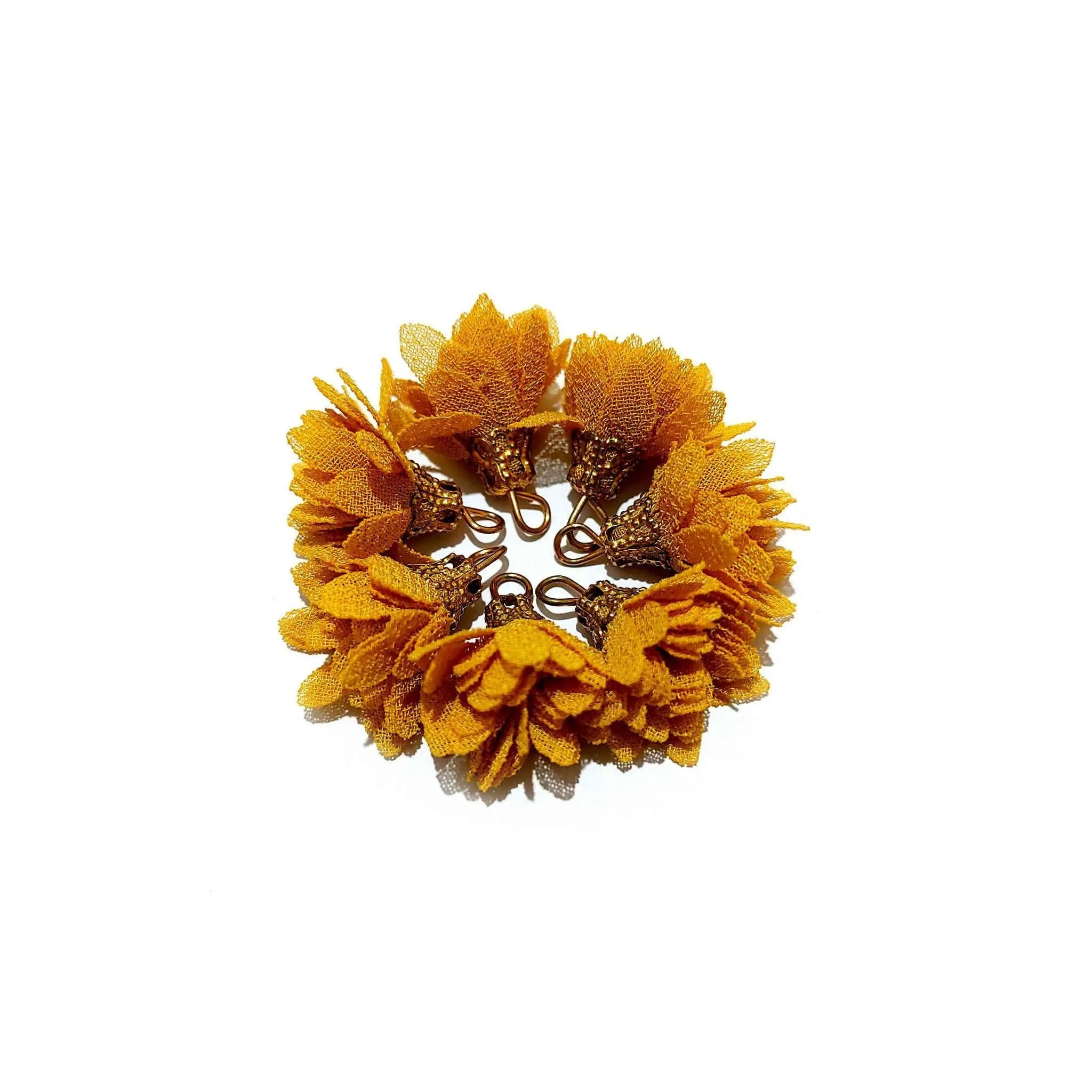 Small Handmade multi purpose DIY Craft, Jewelry, Fabric Fringe Tassel - Design 11843