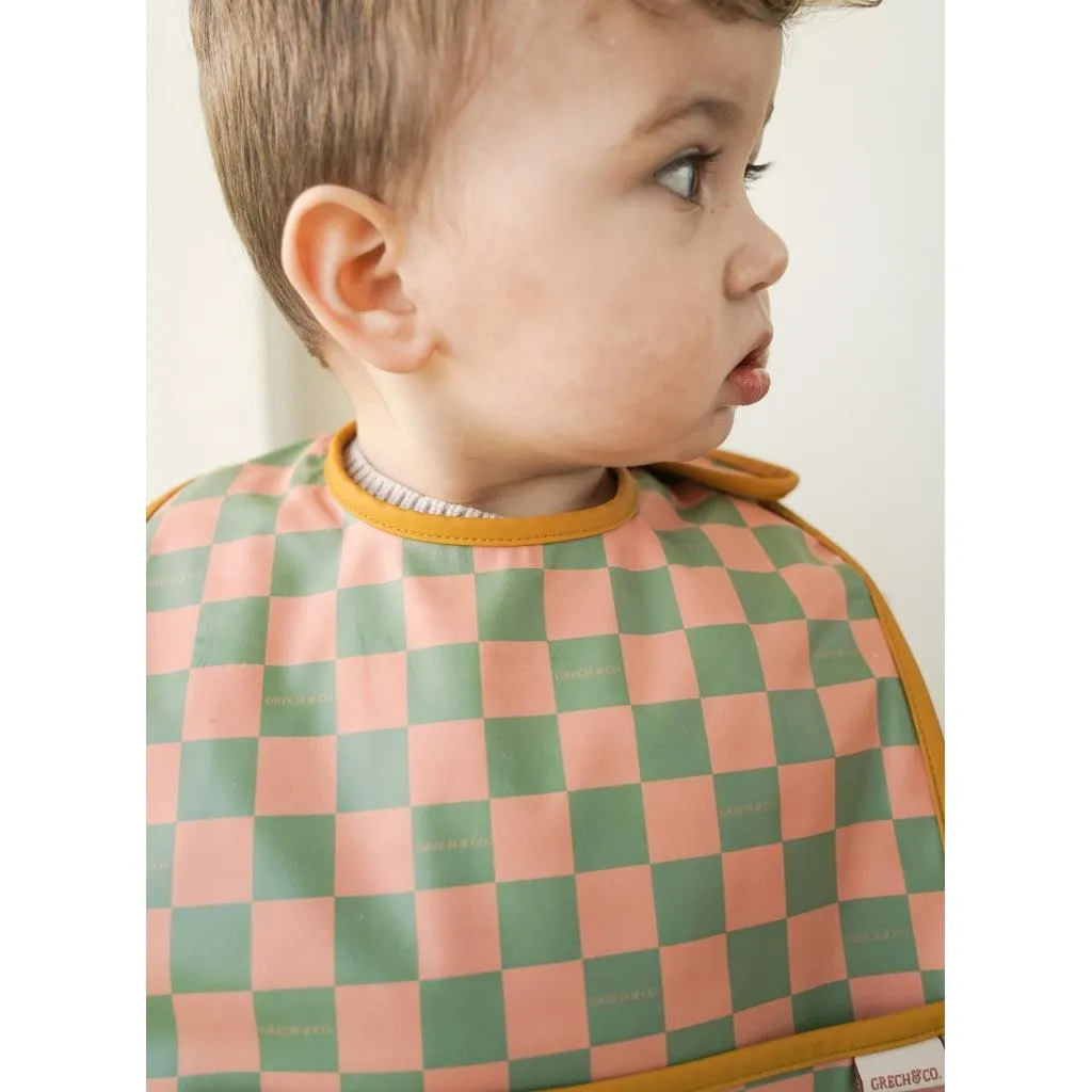 Smock Bib - Checks  Sunset    Orchard